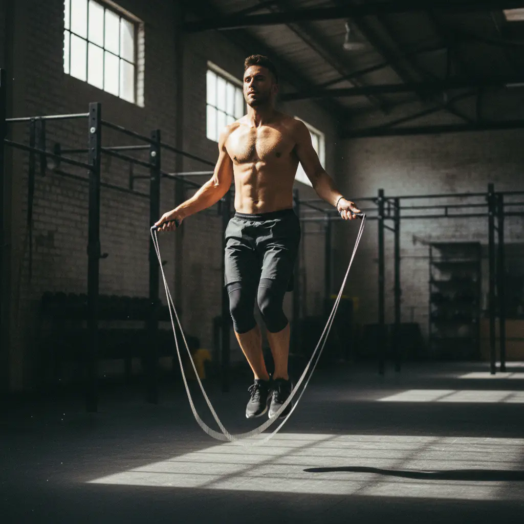 Athlete performing double unders