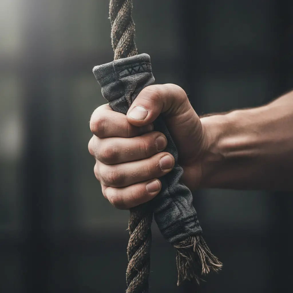 Close up of rope grip